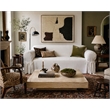 Cotton Twill One Piece Sofa Slipcover in White