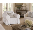 Cotton Duck One Piece Chair Slipcover in White