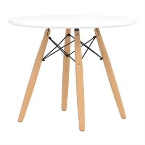 Aron Living 23&quot Mid-Century Wood Kids Playroom Table in White