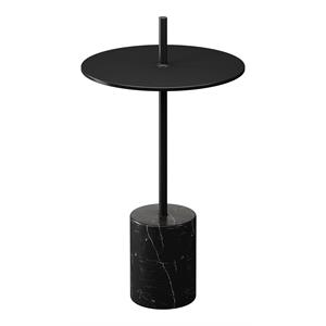 Aron Living Poke 12.6&quot Mid-Century Metal Side Table with Handle in Black