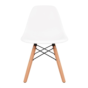 Aron Living 21.75&quot Plastic and Wood Kids Playroom Chair in White