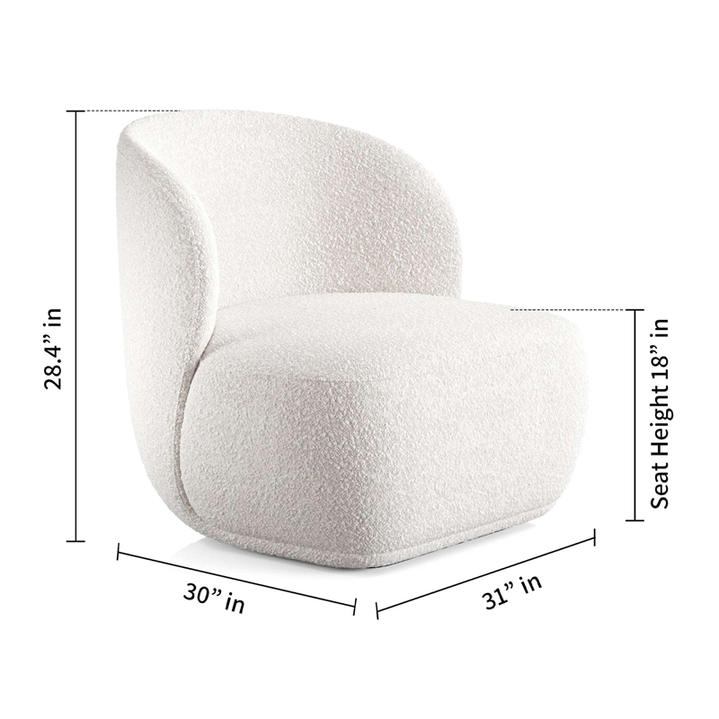 Aron Living Tuva Lounge Chair in White
