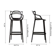 Aron Living Monte Bar Stool in Black (Set Of 4)