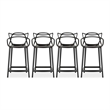 Aron Living Monte Bar Stool in Black (Set Of 4)