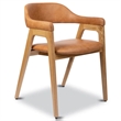Aron Living Atlas Dining Chair in Tan Faux Leather