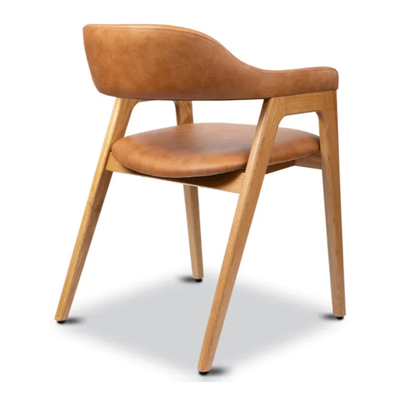 Aron Living Atlas Dining Chair in Tan Faux Leather