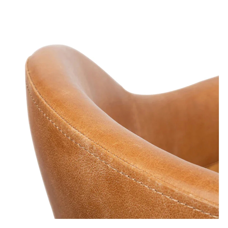 Aron Living Atlas Dining Chair in Tan Faux Leather
