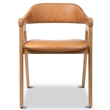 Aron Living Atlas Dining Chair in Tan Faux Leather