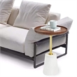 Aron Living Amo Walnut Wood Top Side Table