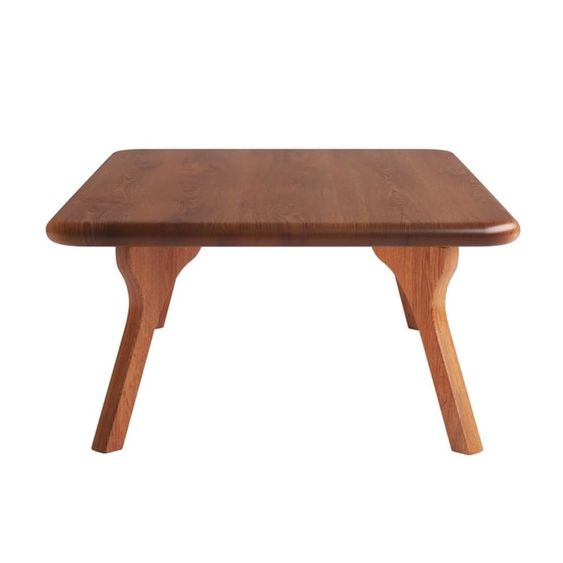 Aron Living Jasper Rectangle Solid Wood Coffee Table in Walnut