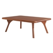 Aron Living Jasper Rectangle Solid Wood Coffee Table in Walnut
