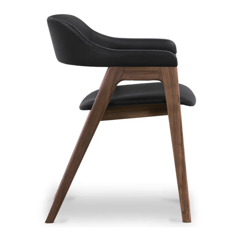 Aron Living Atlas Dining Chair in Black Faux Leather