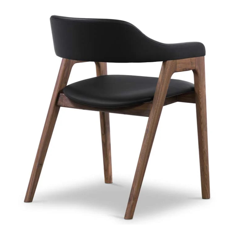 Aron Living Atlas Dining Chair in Black Faux Leather