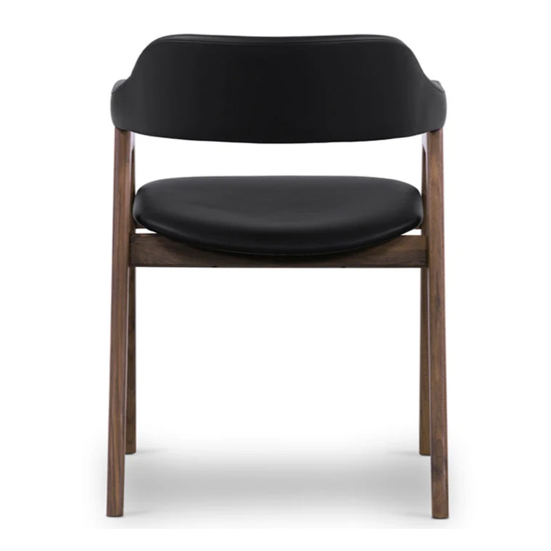 Aron Living Atlas Dining Chair in Black Faux Leather