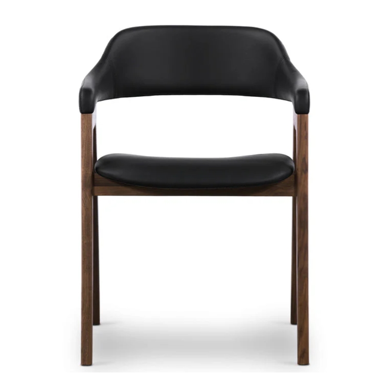 Aron Living Atlas Dining Chair in Black Faux Leather