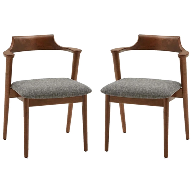 Aron Living Tino Fabric Armchair in Dark Gray