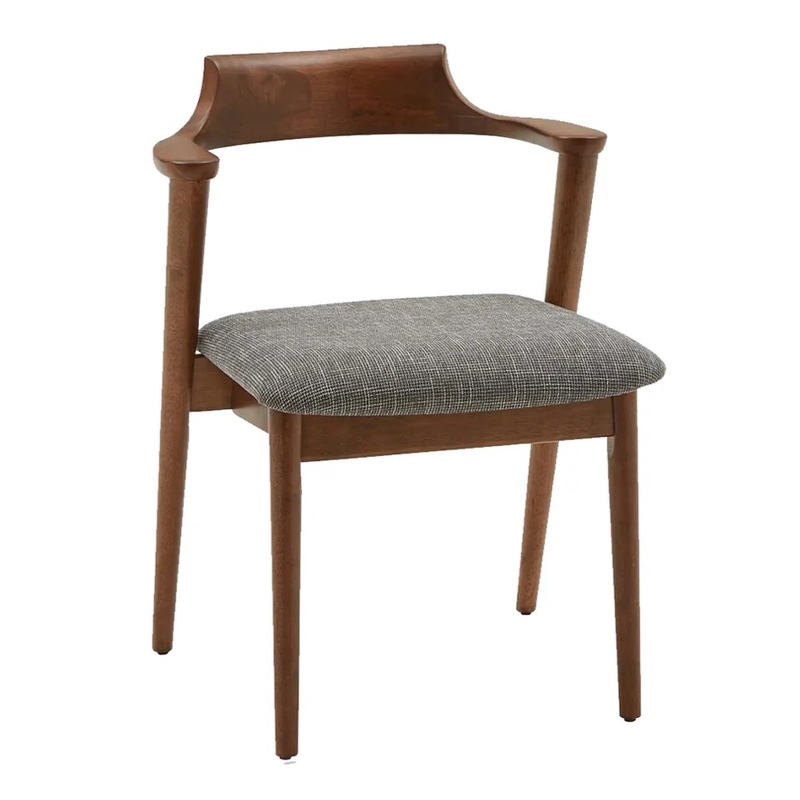 Aron Living Tino Fabric Armchair in Dark Gray (Set of 4)