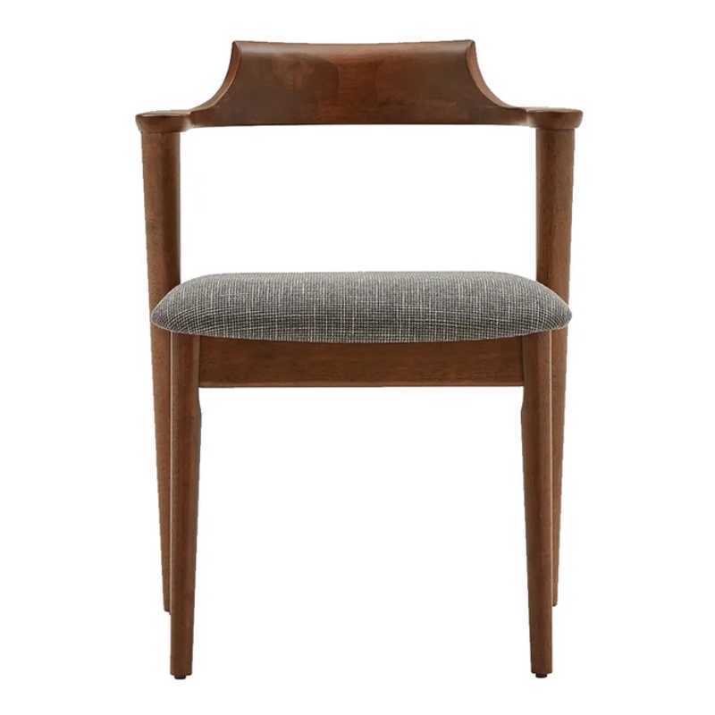 Aron Living Tino Fabric Armchair in Dark Gray (Set of 4)