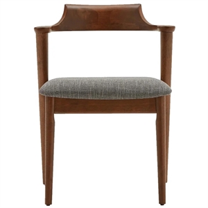 Aron Living Tino Fabric Armchair in Dark Gray (Set of 4)
