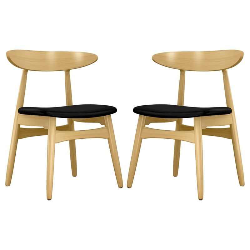 Aron Living Lulu Faux Leather Dining Chair in Black