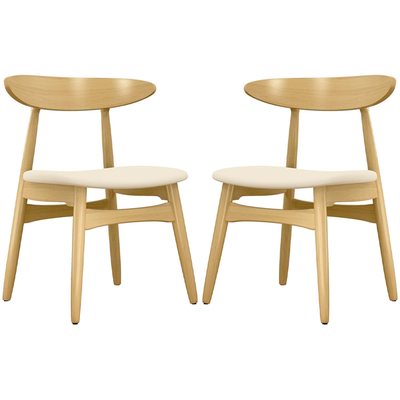 Aron Living Lulu Dining Chair in Natural (Set of 2)