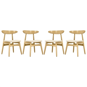 Aron Living Lulu Dining Chair in Natural (Set of 4)