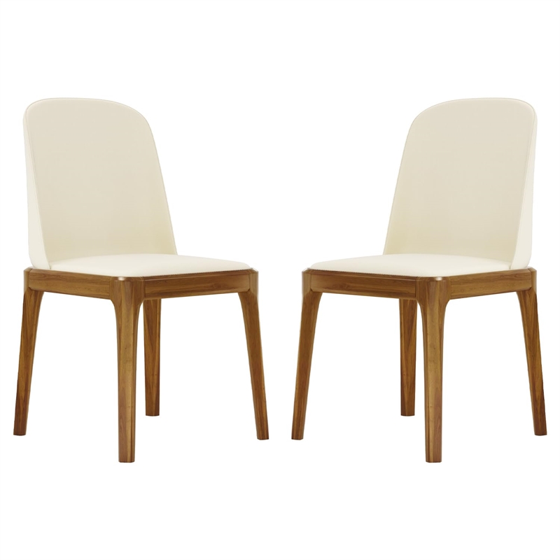 Aron Living Oliver Dining Chair in Walnut (Set of 2)