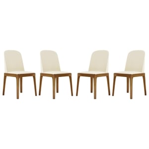 Aron Living Oliver Dining Chair in Walnut (Set of 4)
