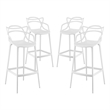 Aron Living Monte Bar Stool in White (Set Of 4)