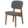 Aron Living Cooper Dining Chair in Walnut Stain in Gray