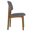 Aron Living Cooper Dining Chair in Walnut Stain in Gray