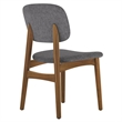 Aron Living Cooper Dining Chair in Walnut Stain in Gray
