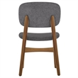 Aron Living Cooper Dining Chair in Walnut Stain in Gray