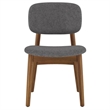 Aron Living Cooper Dining Chair in Walnut Stain in Gray