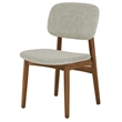 Aron Living Cooper Dining Chair in Walnut Stain in Ivory