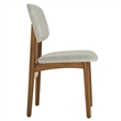 Aron Living Cooper Dining Chair in Walnut Stain in Ivory
