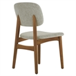 Aron Living Cooper Dining Chair in Walnut Stain in Ivory