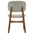Aron Living Cooper Dining Chair in Walnut Stain in Ivory