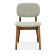 Aron Living Cooper Dining Chair in Walnut Stain in Ivory