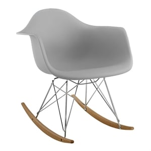 Aron Living Atoll Rocker Arm Chair in Gray