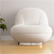 Aron Living Breeze Boucle Chair in Stainless Steel