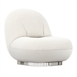 Aron Living Breeze Boucle Chair in Stainless Steel