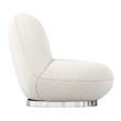 Aron Living Breeze Boucle Chair in Stainless Steel
