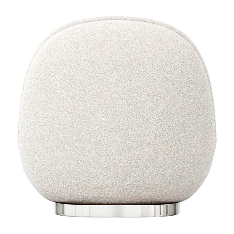 Aron Living Breeze Boucle Chair in Stainless Steel