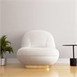 Aron Living Breeze Boucle Chair in Gold