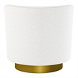Aron Living Aspen Swivel Chair in White Boucle