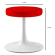 Aron Living Rose Stool in Red