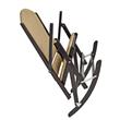 Bella Esprit Traditional Solid Wood and Fabric Folding Rocking Chair in Espresso