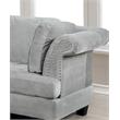 Bella Esprit Fabric Reversible Sectional with Storage Ottoman in Gray