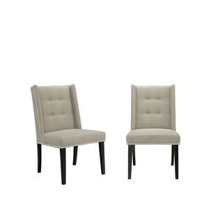 Bella Esprit 39.5&quot Fabric Tufted Upholstered Parson Dining Chair in Cream